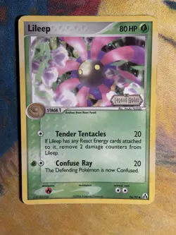 Lileep 56/92 Stamped Reverse Holo Card EX Legend Maker 2006 Pokemon Card MP - Image 2