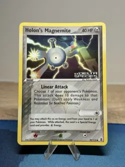 Holon's Magnemite EX Delta Species 70/113 Reverse Holo Stamped Pokemon Card MP - Image 1