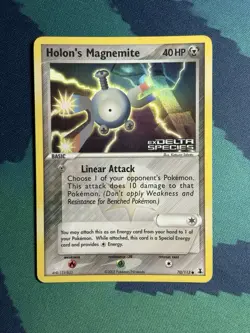 Holon's Magnemite EX Delta Species 70/113 Reverse Holo Stamped Pokemon Card MP - Image 2