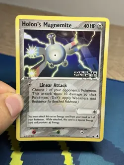 Holon's Magnemite EX Delta Species 70/113 Reverse Holo Stamped Pokemon Card MP - Image 3