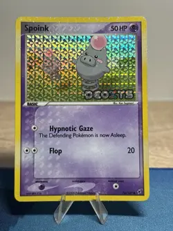 Spoink 76/107 Ex Deoxys Stamped Reverse Holo Pokemon Card - Image 1