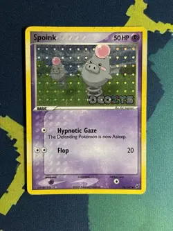 Spoink 76/107 Ex Deoxys Stamped Reverse Holo Pokemon Card - Image 2