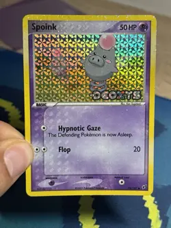 Spoink 76/107 Ex Deoxys Stamped Reverse Holo Pokemon Card - Image 3