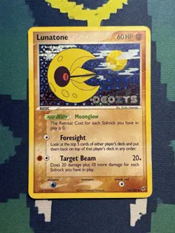 Lunatone 36/107 Ex Deoxys Reverse Holo Foil Stamped Pokemon Card HP DMG - Image 1