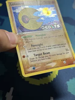 Lunatone 36/107 Ex Deoxys Reverse Holo Foil Stamped Pokemon Card HP DMG - Image 4