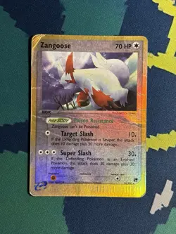 Zangoose 14/100 Ex Sandstorm Holo E-Reader Reverse Holo Vintage Pokemon Card DMG - Image 2