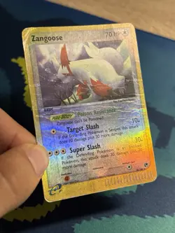 Zangoose 14/100 Ex Sandstorm Holo E-Reader Reverse Holo Vintage Pokemon Card DMG - Image 3