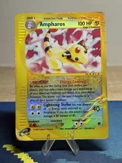 Ampharos Expedition Reverse Holo 34/165 Pokemon WOTC e-Reader Card 2002 DMG - Image 1