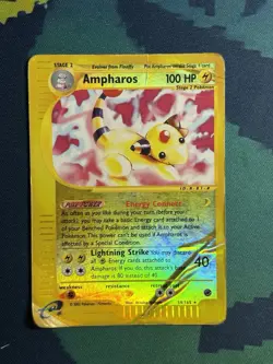 Ampharos Expedition Reverse Holo 34/165 Pokemon WOTC e-Reader Card 2002 DMG - Image 2