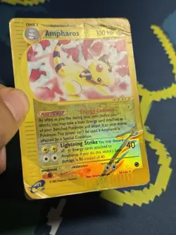 Ampharos Expedition Reverse Holo 34/165 Pokemon WOTC e-Reader Card 2002 DMG - Image 3