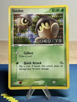 Seedot 71/107 2005 EX Deoxys Promo Reverse Holo Common Stamped Pokemon Card - Image 1