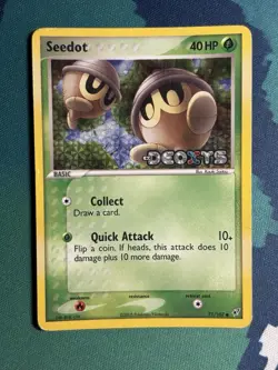 Seedot 71/107 2005 EX Deoxys Promo Reverse Holo Common Stamped Pokemon Card - Image 2