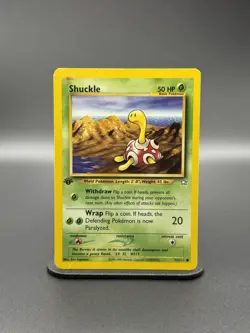 (ERROR) Shuckle 72/111 (1st Edition) Neo Genesis Vintage Pokemon Cards WoTc (LP) - Image 1