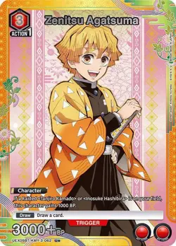 Zenitsu Agatsuma 062 U* Card - Demon Slayer TCG Vol.2 UEX05BT Union Arena FOIL - Image 1