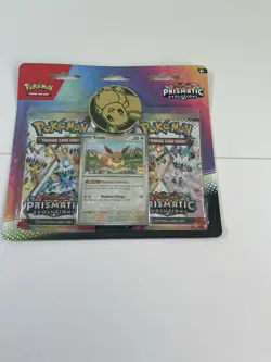 Pokemon Prismatic Evolutions 2-Pack Blister w/ 2025 Eevee Pokemon Day Promo Card - Image 1