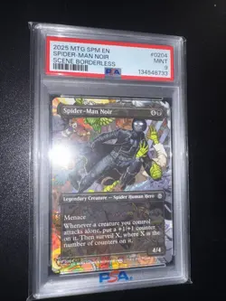 2025 MTG Spider-Man Noir (SCENE BORDERLESS) PSA 9 - Image 1