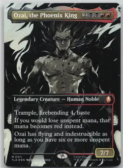 MTG Ozai, the Phoenix King 0311 Borderless Foil NM Avatar Last Airbender Magic - Image 1