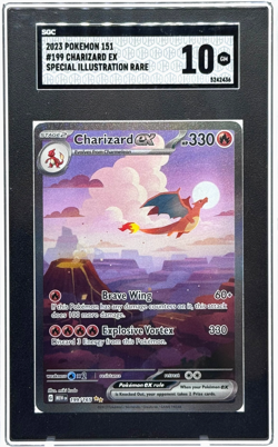 Pokemon Charizard ex 151 Special Illustration Rare 199/165 SGC 10 Gem Mint TCG - Image 1