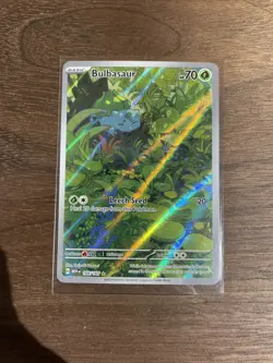 2023 POKEMON MEW EN 151 ILLUSTRATION RARE #166 BULBASAUR - Image 1