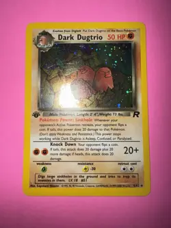 Pokemon Dark Dugtrio Team Rocket 1st Edition Holo Rare 6/82 - Image 1