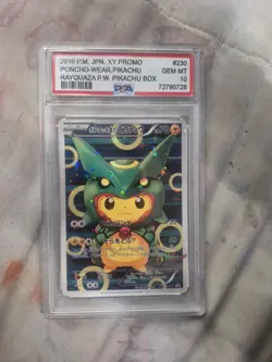 Pokemon Poncho-Wearing Pikachu XY-P Promo 230/XY-P Holo Japanese PSA 10 - Image 1