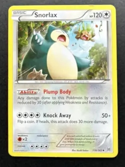 Pokemon TCG Snorlax Breakthrough 118/162 Regular Uncommon MP - Image 1