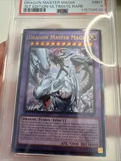 Yugioh Dragon Master Magia Ultimate Rare PSA 9 RA04 1st Edition MINT - Image 1