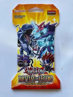 YuGiOh Battles of Legend Monster Mayhem Sleeved Booster Pack 1st Edition Sealed - Image 1