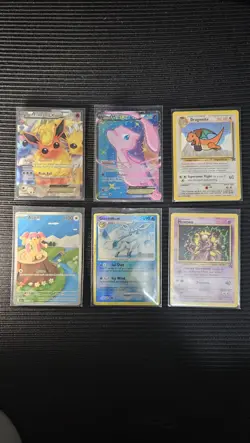 Pokemon Lot Of 6 Cards Mew EX, Flareon EX, And Vintage WOTC black star Promos - Image 1