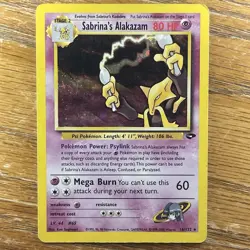 Sabrina’s Alakazam 16/132 2000 Gym Challenge Holo Pokemon Card Vintage WotC - Image 1
