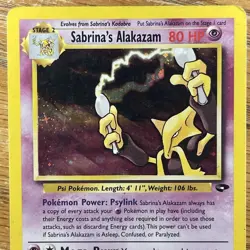 Sabrina’s Alakazam 16/132 2000 Gym Challenge Holo Pokemon Card Vintage WotC - Image 3