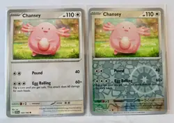 Chansey 144/198 Reverse Holo & Base Cards - Scarlet & Violet Set - Pack Fresh - Image 1