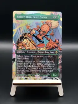 Spider-Ham, Peter Porker (Borderless Foil) - #201 - Rare - Marvel's Spider-Man - Image 1