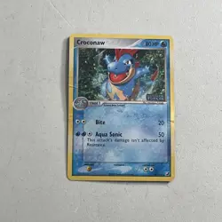 Pokemon TCG 2005 EX Unseen Forces Card -- Croconaw 38/115 Holo Foil DAMAGED - Image 1