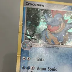 Pokemon TCG 2005 EX Unseen Forces Card -- Croconaw 38/115 Holo Foil DAMAGED - Image 2