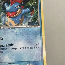 Pokemon TCG 2005 EX Unseen Forces Card -- Croconaw 38/115 Holo Foil DAMAGED - Image 3