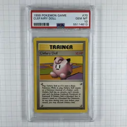 1999 Pokemon Base Set Unlimited #70 Clefairy Doll PSA 10 Gem Mint WOTC - Image 1