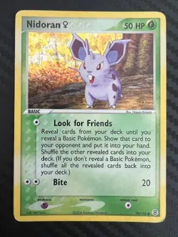 Pokemon TCG ex Fire Red Leaf Green Nidoran 70/112 Reverse Holo MP - Image 1