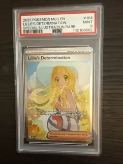 Lillie’s Determination 184/132 SIR 2025 Pokemon Mega Evolution PSA 9 Mint - Image 1