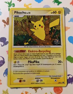 Pokemon TCG Pikachu DP16 Countdown Calendar Snowflake Stamp *German* Promo 2008 - Image 1