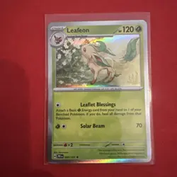 POKEMON LEAFEON HOLO 005/131 PRISMATIC EVOLUTIONS PACK FRESH - Image 1