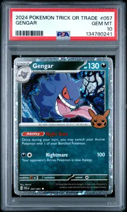 2024 POKEMON TRICK OR TRADE #057 GENGAR PSA 10 - Image 1