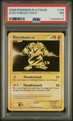 Pokemon 2009 Electabuzz Holo Platinum 128/127 PSA 7 Near Mint - Image 1
