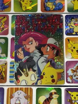 Pokemon Pikachu HOLO Vintage Pocket Monsters Prism Sticker 1998 Nintendo Japan - Image 2