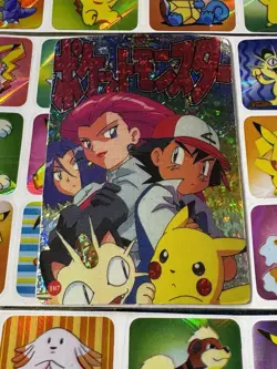 Pokemon Pikachu HOLO Vintage Pocket Monsters Prism Sticker 1998 Nintendo Japan - Image 5
