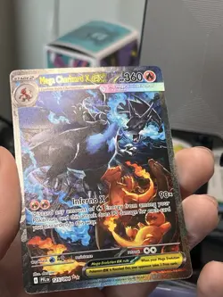 Mega Charizard x Ex 125/094 SIR Full Art Phantasmal Flames Pokemon Card CLEAN - Image 2