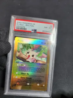 2003 Pokemon EX Dragon Plusle Reverse Holo Rare Graded Card PSA 8 NM-MT Pokemon - Image 4