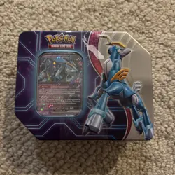 Pokemon Trading Card Games Paradox Destinies Iron Crown ex Tin - 5 Packs - Image 1