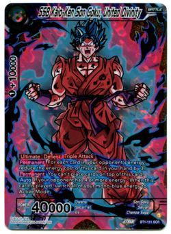 SSB Kaio-Ken Son Goku, United Divinity Dragon Ball Super Card Game Foil SCR - Image 1