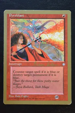 Magic The Gathering MTG PYROBLAST WCD 1998: Brian Selden MP Moderately Played - Image 1